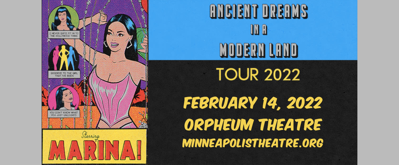 Marina at Orpheum Theatre Minneapolis tickets Marina at Orpheum Theatre Minneapolis