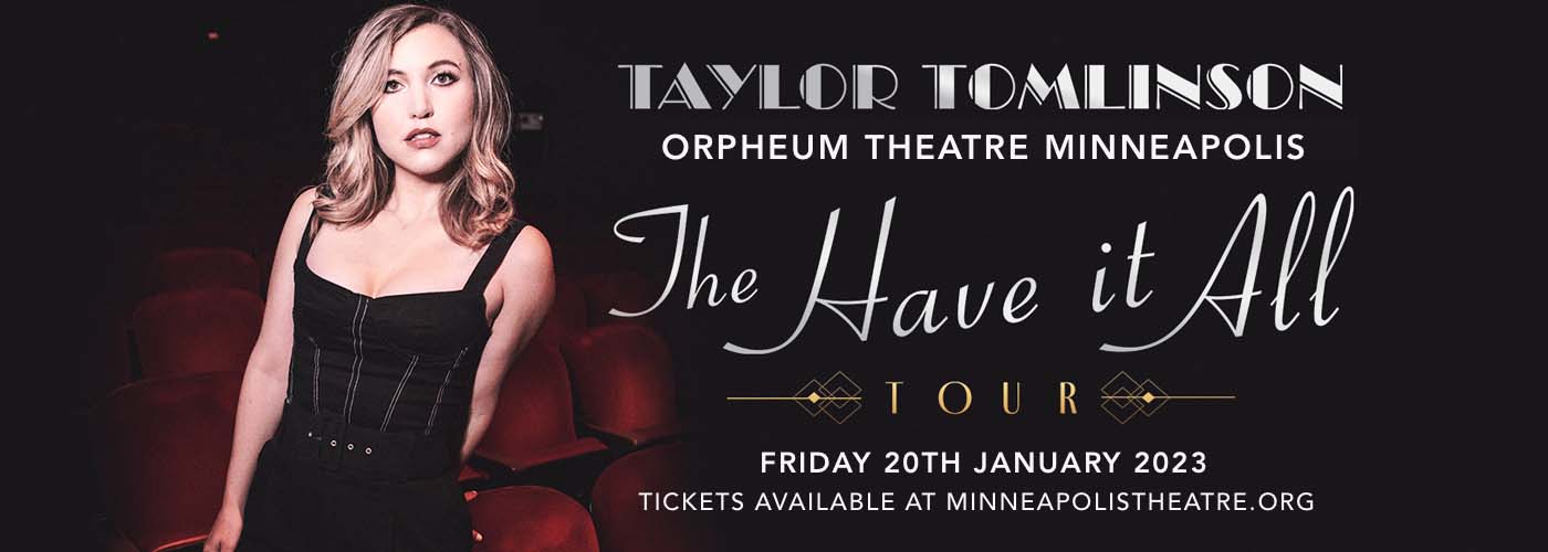 Taylor Tomlinson at Orpheum Theatre Minneapolis tickets Taylor Tomlinson at Orpheum Theatre Minneapolis