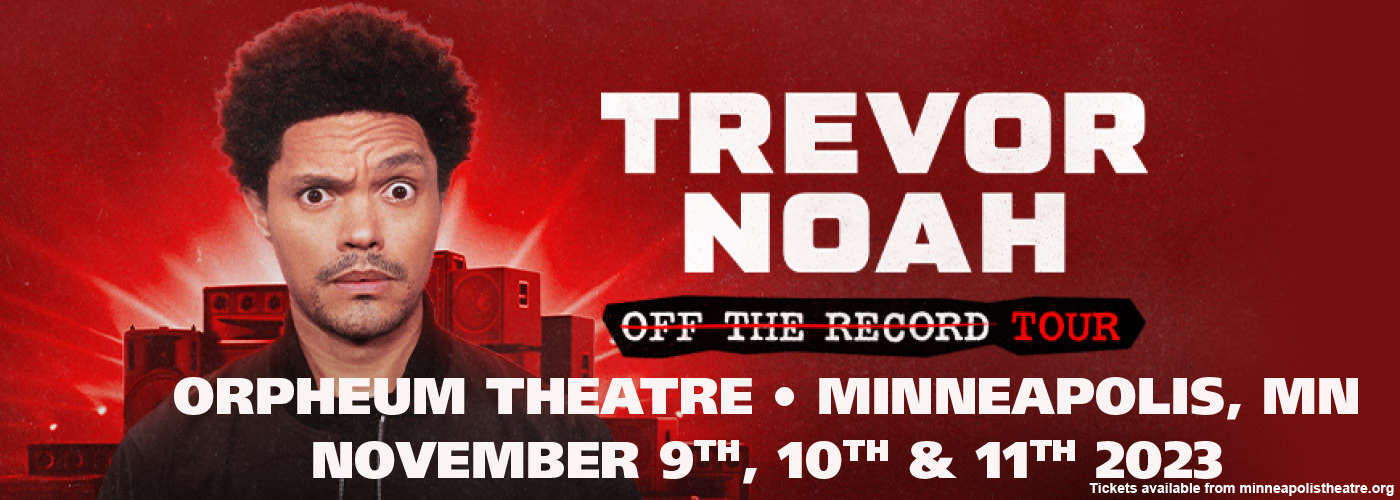 Trevor Noah Off The Record Tour 9 November 2023 Orpheum Theatre
