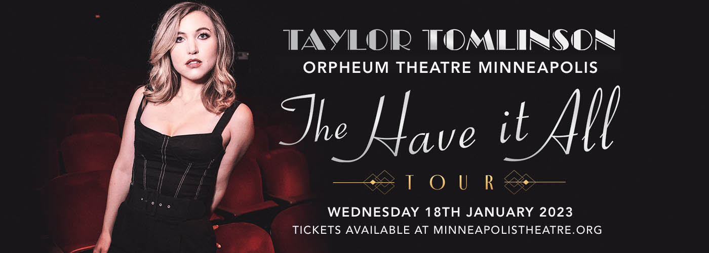 Taylor Tomlinson at Orpheum Theatre Minneapolis tickets Taylor Tomlinson at Orpheum Theatre Minneapolis